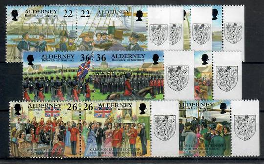 ALDERNEY 2001 Garrison Island Part 4 and 5. Set of 16 in joined pairs. - 24003 - UHM