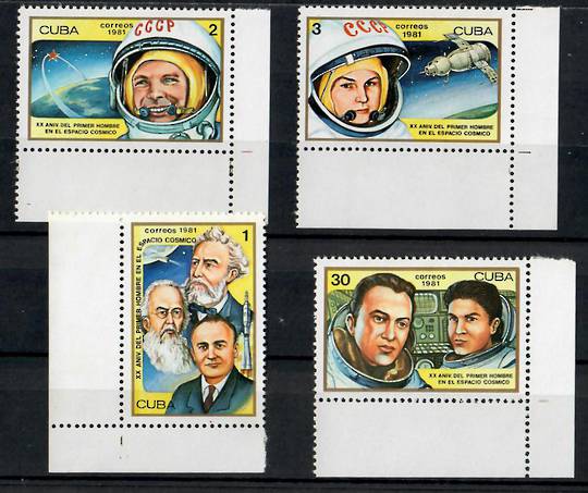 CUBA 1981 20th Anniversary of the First Man in Space. Set of 4. - 24906 - UHM