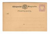 BAVARIA 1888 Postcard 5pf Mauve in mint condition. The back has minor faults. - 30402 - PostalStaty