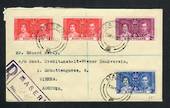 BASUTOLAND 1937 Coronation. Set of 3 on cover. Registered MASERU to Austria. - 30644 - FDC