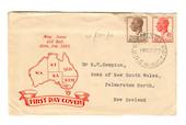 AUSTRALIA 1950 Geo 6th Definitive 6½d Brown on illustrated first day cover. - 38282 - FDC