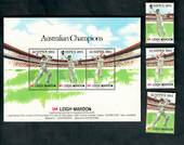 AUSTRALIA 1984 Leigh-Mardon Cinderella for Auspex'84 featuring Cricket. Set of 3 and miniature sheet. - 50215 - UHM