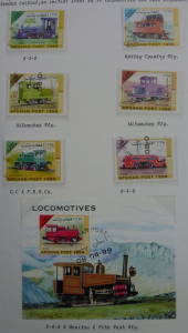 AFGHANISTAN 1999 Locomotives. Set of 6 and miniature sheet. - 58604 - CTO