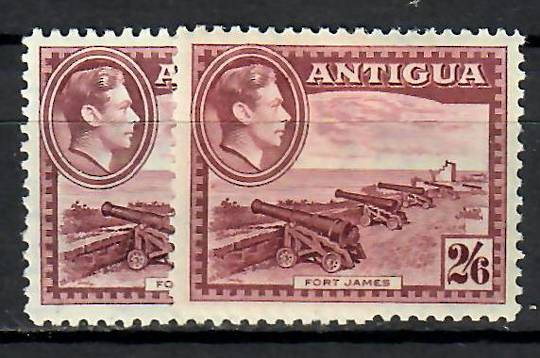 ANTIGUA 1938 Geo 6th Definitive 2/6d Brown-Purple and 2/6d Maroon. - 70962 - Mint