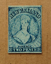 NEW ZEALAND 1855 Full Face Queen 2d Bright Blue. Intra-Production Plate Proof. - 79440 - Mint