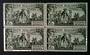 NEW ZEALAND 1935 Pictorial Official 2/- Captain Cook. Perf 12½. Probably the coarse paper. Block of 4. - 20124 - UHM
