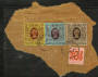 HONG KONG 1982 Elizabeth 2nd Definitives $5 $10 and $20 on piece. Very fine cancels. The stamps are perfect. - 20469 - VFU