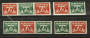 NETHERLANDS 1934 Definitives. Coil issued in 1941 2½c and 7½c se tennant in four different combinations as required for some alb