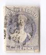 NEW ZEALAND 1862 Full Face Queen 3d Bluish Lilac. Accidental imperf. Cancel S. - 39291 - Used