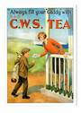 Postcard. Modern reproduction of old advertising poster, Always fill your caddy with CWS Tea. - 444714 - Postcard