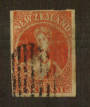 NEW ZEALAND 1862 Spiro Forgery of SG 33 1d Carmine. Very fine copy. - 74063 - FU