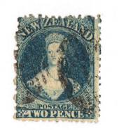 NEW ZEALAND 1862 Full Face Queen 2d Blue. - 10010 - Used