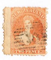 NEW ZEALAND 1862 Full Face Queen 2d Orange. - 10011 - Used