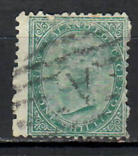 NEW ZEALAND 1874 Victoria 1st First Sideface 1/- Green. - 10024 - FU