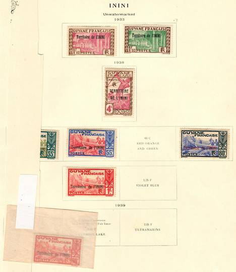 ININI 1932 Definitives. Set of 40. Missing  1fr 45c (SG 24) 90c 65c 1fr75. Therefore the catalogue value is £80.00 net. - 100257