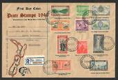 NEW ZEALAND 1946 Peace. Set of 11 on first day cover. - 100279 - FDC