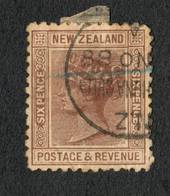 NEW ZEALAND 1882 Victoria 1st Second Sideface 6d Brown. - 10034 - FU