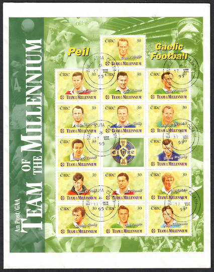 IRELAND 1999 Gaelic Athletic Association"Millenium Football Team". Sheetlet of 15. - 100519 - VFU