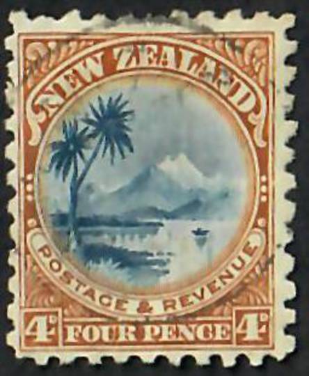 NEW ZEALAND 1898 Pictorial 4d Lake Taupo. - 10059 - FU