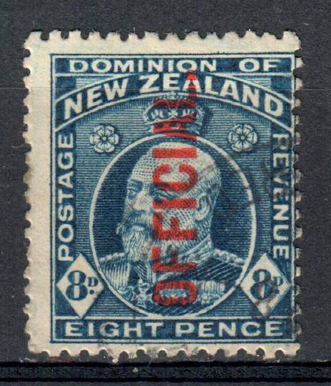 NEW ZEALAND 1909 Edward 7th Official 8d Blue. - 10090 - FU