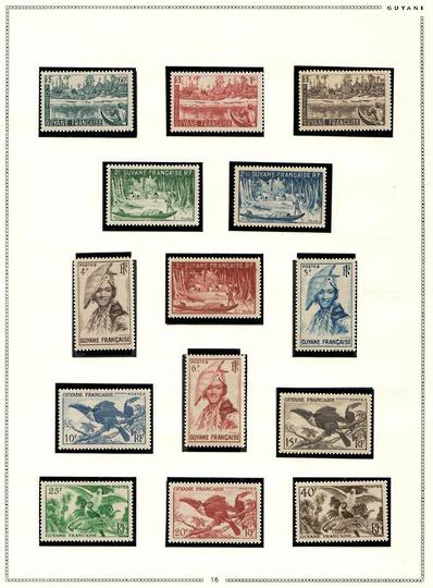 FRENCH GUIANA 1947 Definitives. Set of 20. - 100913 - Mint
