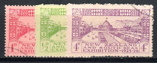 NEW ZEALAND 1925 Dunedin Exhibition. Set of 3. - 10138 - FU