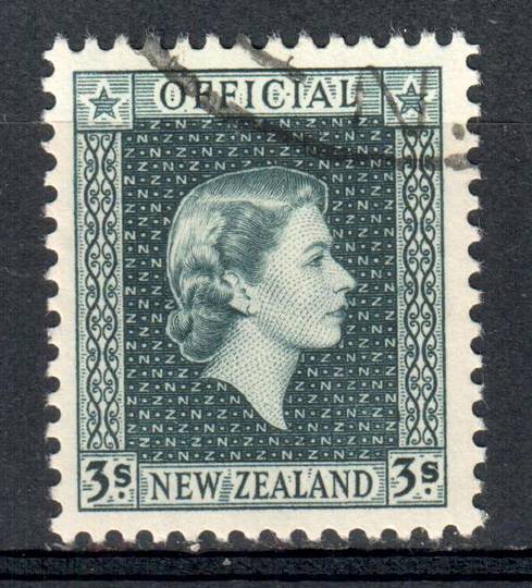 NEW ZEALAND 1954 Elizabeth 2nd Official 3/- Grey. - 10307 - FU