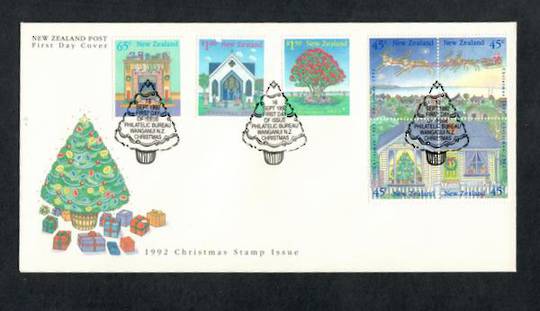 NEW ZEALAND 1992 Christmas. Set of 7 on first day cover. - 130022 - FDC