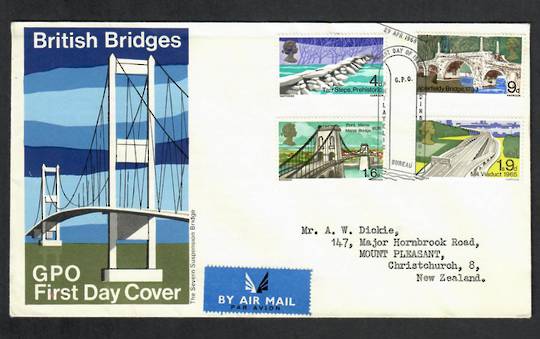 GREAT BRITAIN 1968 Bridges. Set of 4 on first day cover. - 130327 - FDC