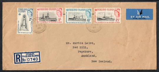 FALKLAND ISLANDS 1964 50th Anniversary of the Battle of Falkland Islands. Set of 4 on first day cover. - 130616 - FDC