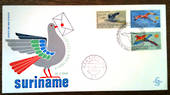 SURINAM 1971 25th Anniversary of Netherlands Surinam Antilles Air Service. Set of 3 on first day cover. - 131342 - FDC