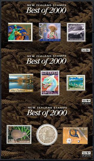 NEW ZEALAND 2000 Best of 2000 stamp points folder. Three miniature sheets. - 131464 - UHM