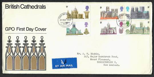GREAT BRITAIN 1969 Cathedrals. Set of 6 on first day cover. - 131829 - FDC