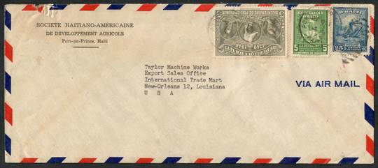 HAITI 1949 Airmail Letter to USA Nice cachet on the reverse. - 134909 - PostalHist