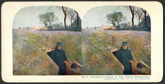 RUSSIAN JAPANESE WAR 1905 Bombproof Dugout at General Nogi's Headquarters. Coloured Postcard. - 136952 - Postcard