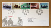 GREAT BRITAIN 1998 British Land Speed Record Holders. Set of 5 on first day cover. - 137175 - FDC