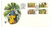 VENDA 1980 Banana Cultivation. Set of 4 on first day cover. - 137682 - FDC
