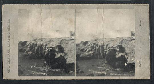 Stereo card New Zealand Graphic series of Whakarewarewa. - 140034 - Postcard