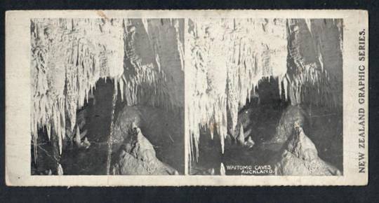 Stereo card New Zealand Graphic series of Waitomo Caves. - 140050 - Postcard