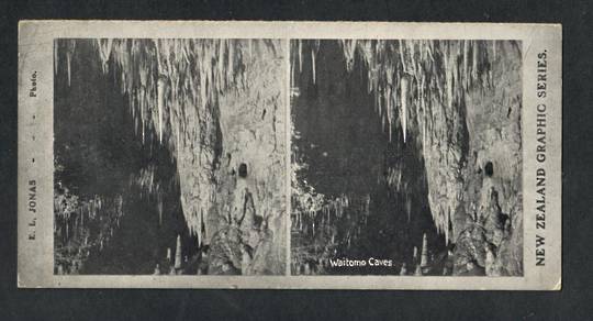 Stereo card New Zealand Graphic series of Waitomo Caves. - 140051 - Postcard