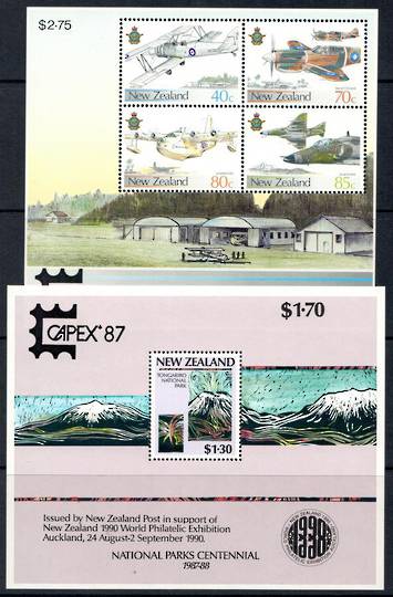 NEW ZEALAND 1987 CAPEX '87 International Stamp Exhibition. Set of 2 miniature sheets. - 14010 - UHM