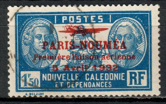 NEW CALEDONIA 1933 First Anniversary of the Paris to Noumea Flight 1fr50 Pale blue and Ultramarine. - 1446 - FU