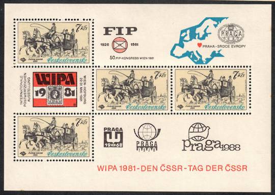 CZECHOSLOVAKIA 1981 WIPA '81 International Stamp Exhibition. Miniature sheet. - 14623 - UHM