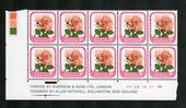 NEW ZEALAND 1975 Roses 7c Michele Meilland. Plate Block 2B2B2B2B. - 15204 - UHM