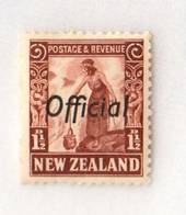 NEW ZEALAND 1935 Pictorial Official 1½d Red-Brown. - 174 - UHM