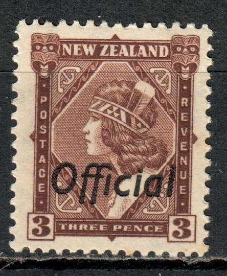 NEW ZEALAND 1935 Pictorial Official 3d Brown. - 177 - UHM