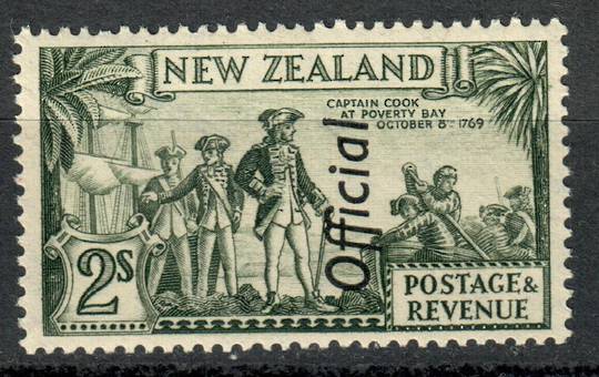 NEW ZEALAND 1935 Pictorial Official 2/- Olive-Green. - 184 - UHM