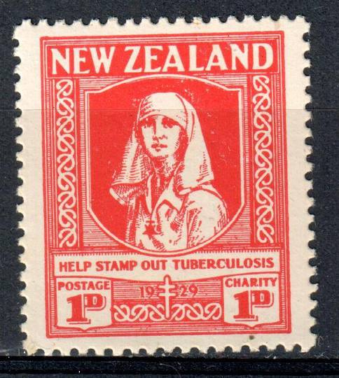 NEW ZEALAND 1929 Health 1d Red. Help stamp out tuberculosis. - 19229 - UHM