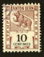 SWITZERLAND Canton Berne Local Post Stempel Timbre 10c Brown. - 194 - FU