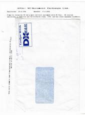 NEW ZEALAND Alternative Postal Operator New Zealand Document Exchange Limited 2000 Cover from Auckland to Wellington 10/4/00. -